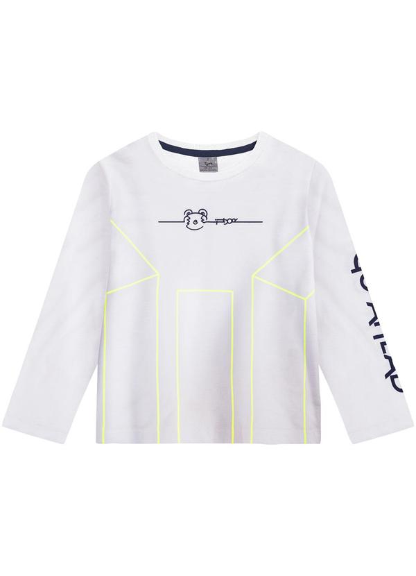 Tigor T Tigre - Camiseta Manga Longa Masculina Bebê Branco