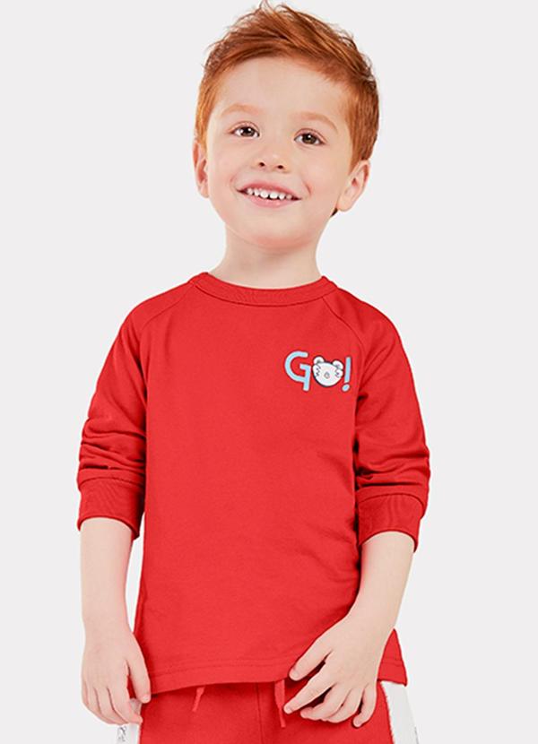 Tigor T Tigre - Camiseta Manga Longa Masculina Bebê Vermelho