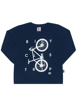 Pulla Bulla - Camiseta Manga Longa Menino Azul - PULLA BULLA