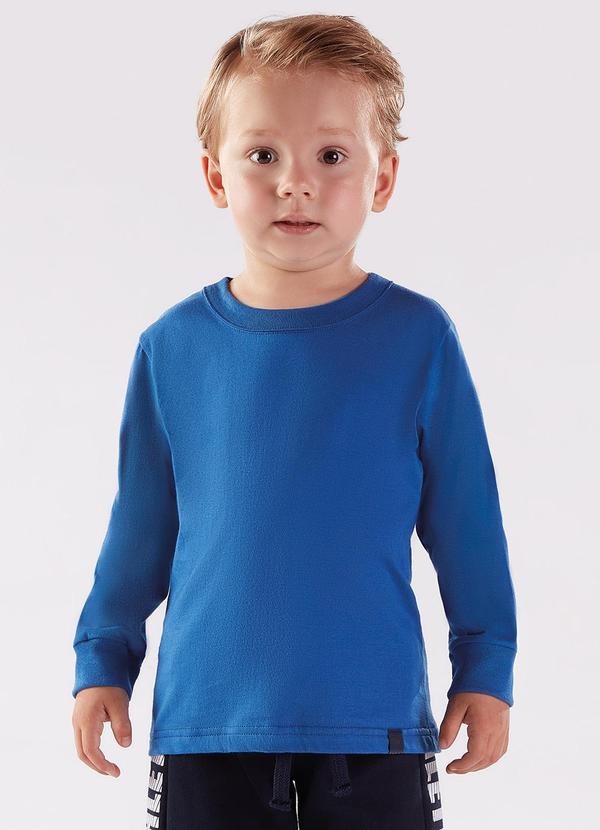 Pulla Bulla - Camiseta Manga Longa Menino Azul
