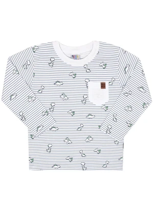 Pulla Bulla - Camiseta Manga Longa Menino Branco - PULLA BULLA