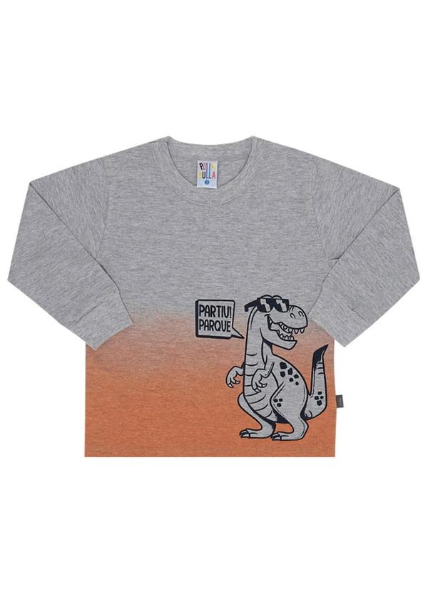 Pulla Bulla - Camiseta Manga Longa Menino Cinza 1