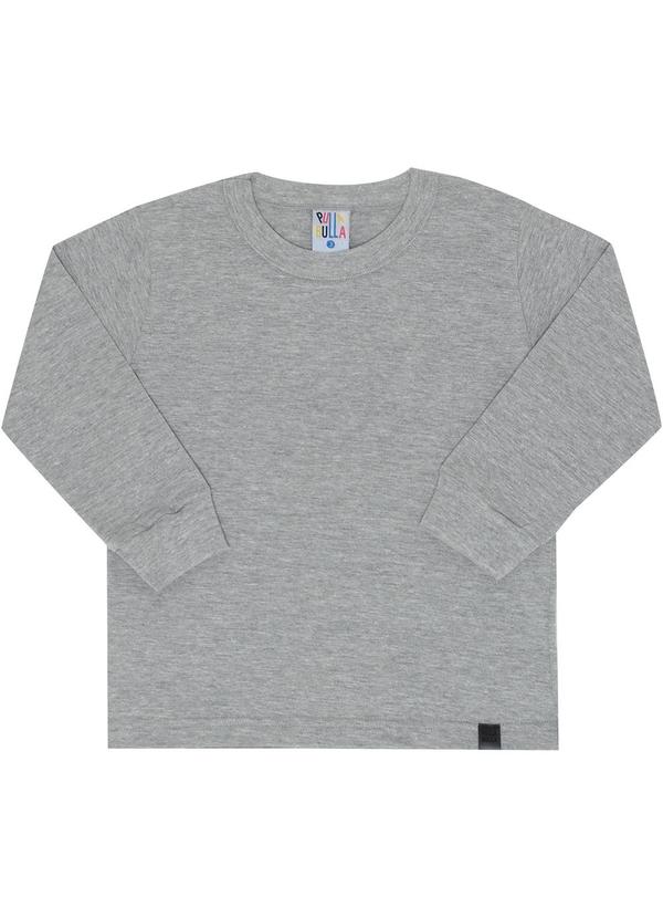 Pulla Bulla - Camiseta Manga Longa Menino Cinza