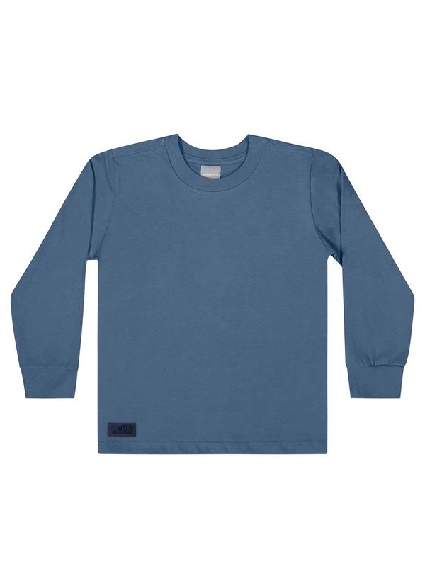 Quimby - Camiseta Manga Longa Menino Azul