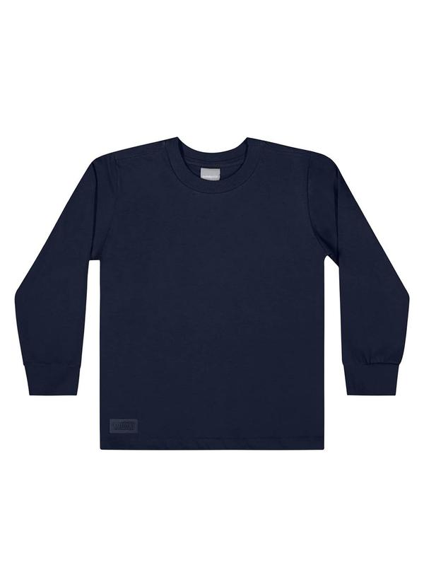 Quimby - Camiseta Manga Longa Menino Azul
