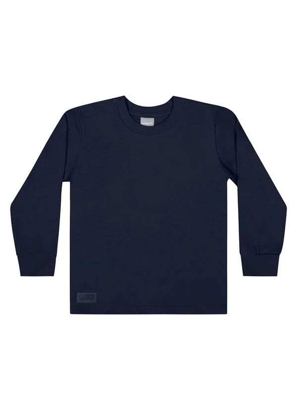 Quimby - Camiseta Manga Longa Menino Azul