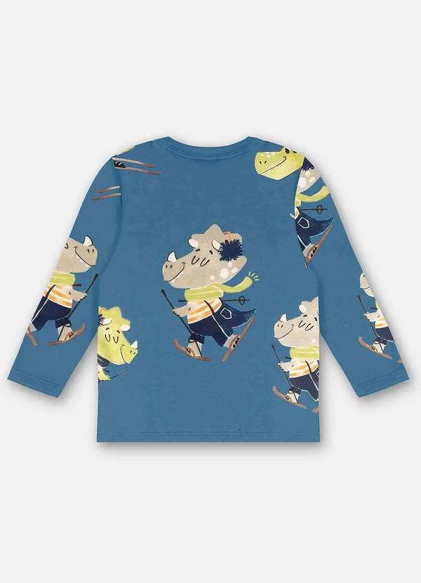 Up Baby - Camiseta Manga Longa Menino Azul 4