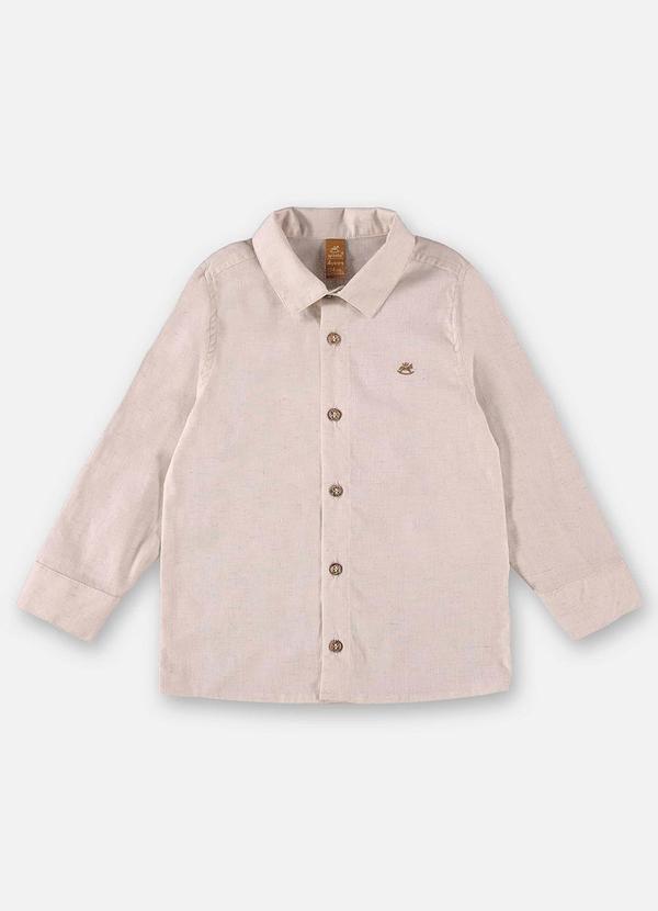 Up Baby - Camiseta Manga Longa Menino Bege