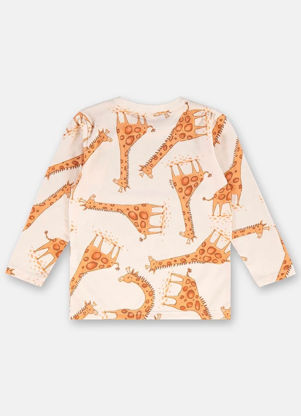 Up Baby - Camiseta Manga Longa Menino Bege 4