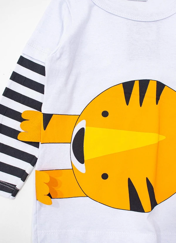 Turminha - Camiseta Manga Longa Menino Branco 2