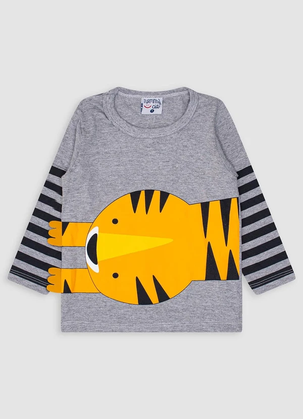 Turminha - Camiseta Manga Longa Menino Cinza 3