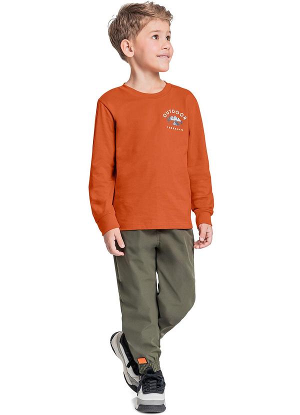 Quimby - Camiseta Manga Longa Menino Laranja