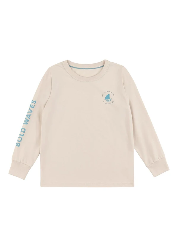 Marisol - Camiseta Manga Longa Menino Marisol Bege