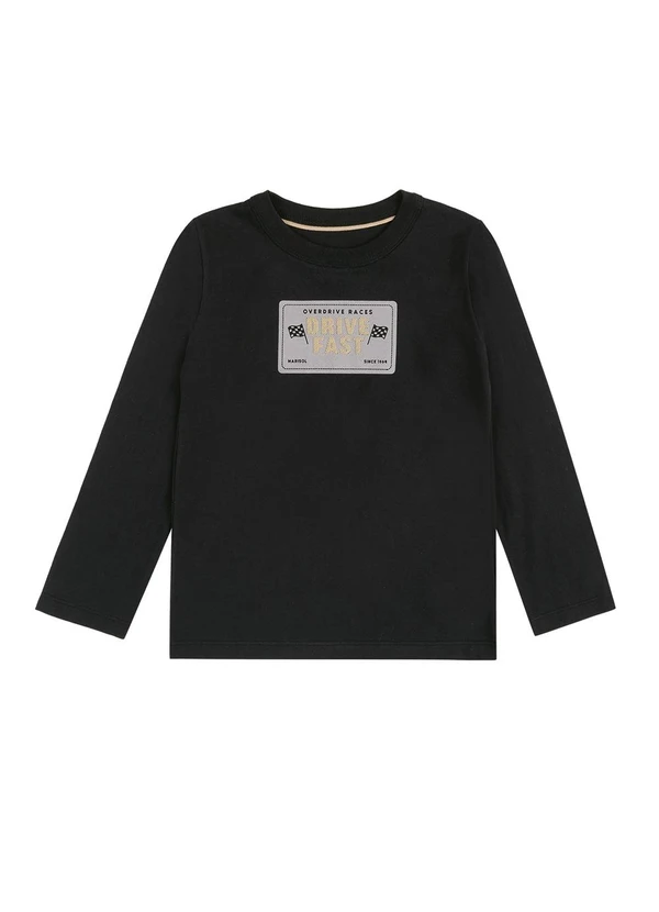 Marisol - Camiseta Manga Longa Menino Marisol Preto