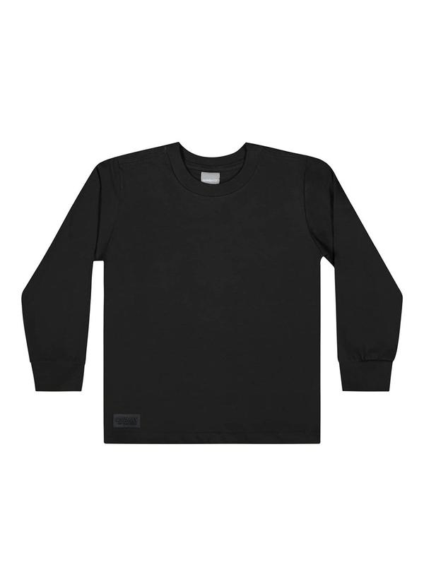 Quimby - Camiseta Manga Longa Menino Preto