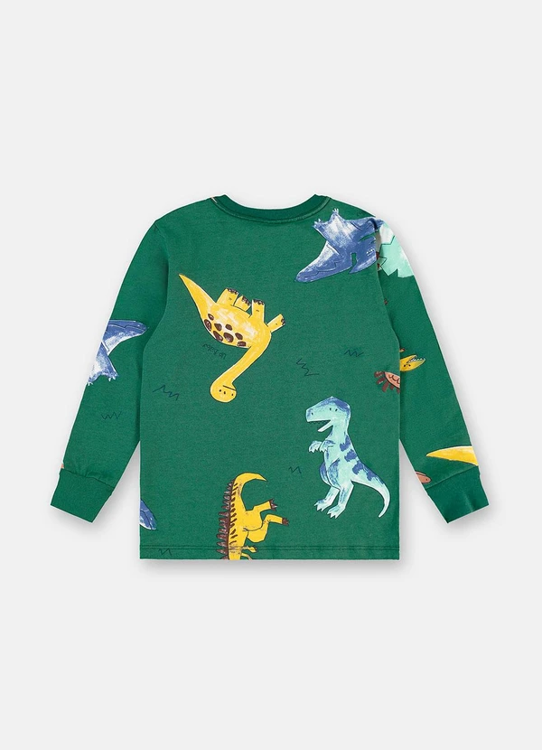 Up Baby - Camiseta Manga Longa Mundo Dino Verde 4