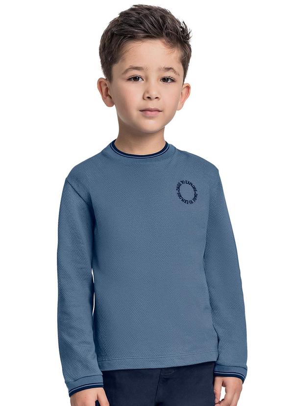 Quimby - Camiseta Manga Longa para Menino Azul