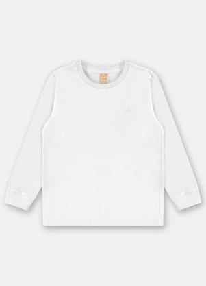 Up Baby - Camiseta Manga Longa para Menino Branco - UP BABY