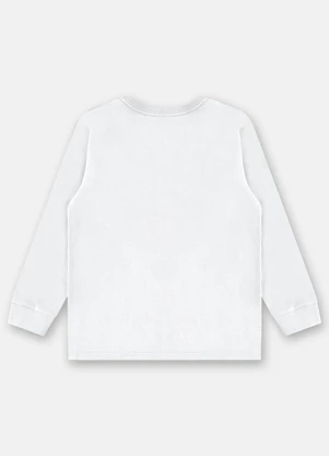 Up Baby - Camiseta Manga Longa para Menino Branco - UP BABY