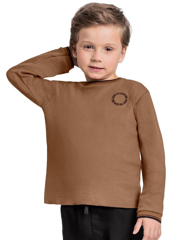 Quimby - Camiseta Manga Longa para Menino Marrom