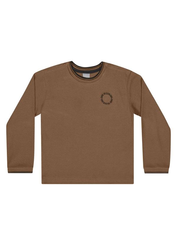 Quimby - Camiseta Manga Longa para Menino Marrom 3