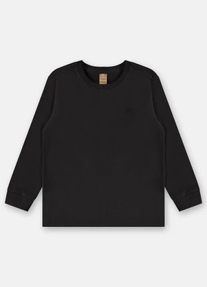 Up Baby - Camiseta Manga Longa para Menino Preto - UP BABY