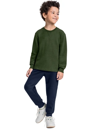 Quimby - Camiseta Manga Longa para Menino Verde - QUIMBY