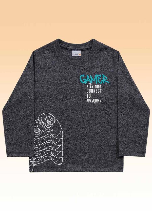 Fakini Kids - Camiseta Manga Longa Preto 3