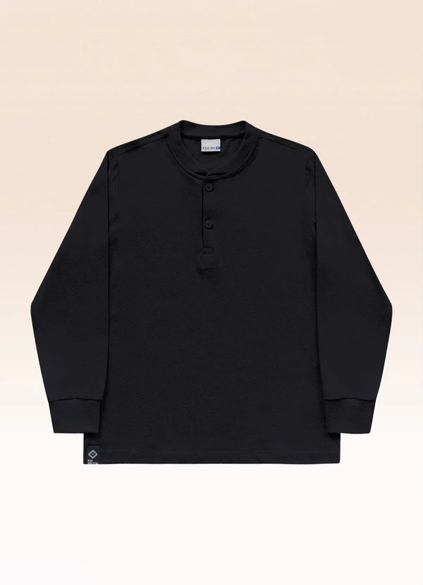 Fakini Kids - Camiseta Manga Longa Preto