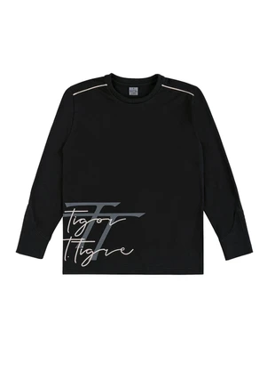 Tigor T Tigre - Camiseta Manga Longa Preto - TIGOR T TIGRE