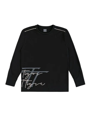 Tigor T Tigre - Camiseta Manga Longa Preto - TIGOR T TIGRE