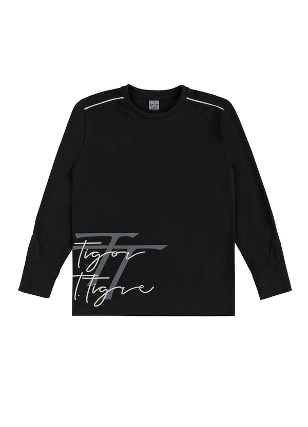 Tigor T Tigre - Camiseta Manga Longa Preto