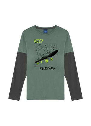 Ddk - Camiseta Manga Longa Skate Keep Verde - DDK