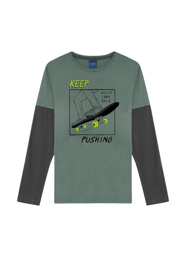 Ddk - Camiseta Manga Longa Skate Keep Verde