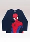Fakini Kids - Camiseta Manga Longa Spider-Man Bege - variação: Azul