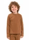 Ddk - Camisa Infantil com Botões Bege - variação: Marrom