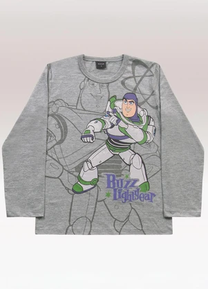 Fakini Kids - Camiseta Manga Longa Toy Story Cinza - FAKINI KIDS
