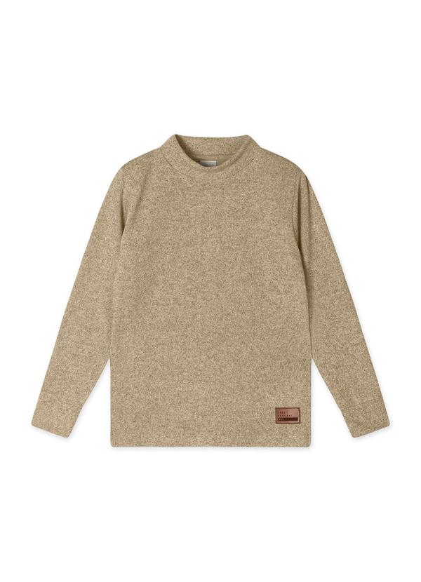 Marisol - Camiseta Manga Longa Tricot Infantil Bege