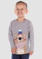 Turminha - Camiseta Manga Longa Ursinho Menino Cinza - variação: Cinza