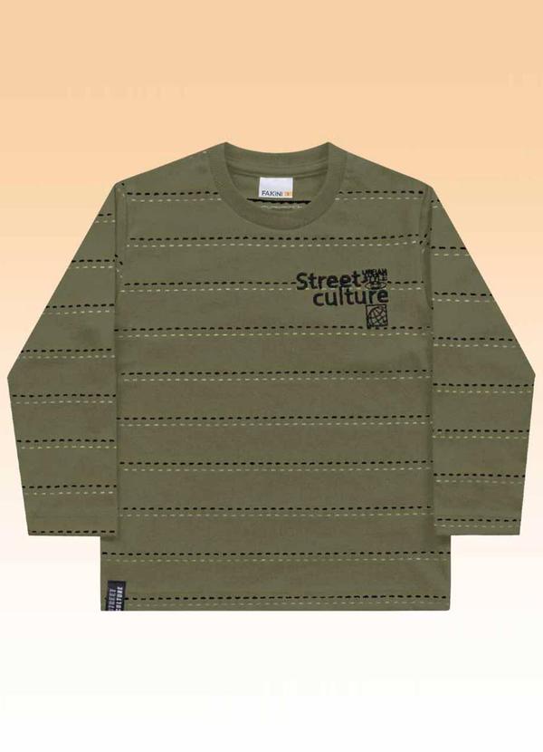 Fakini Kids - Camiseta Manga Longa Verde
