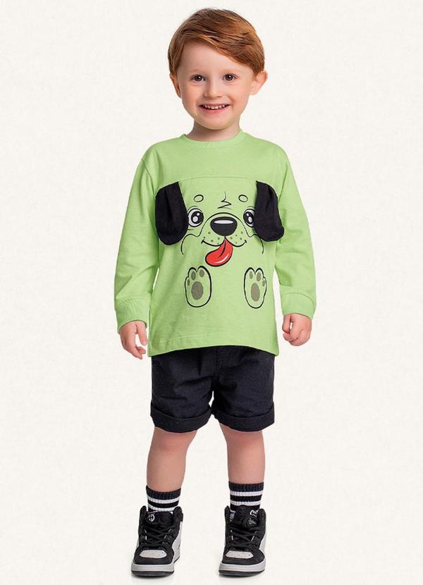 Fakini Kids - Camiseta Manga Longa Verde 3