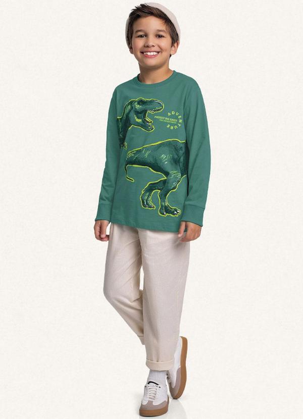 Fakini Kids - Camiseta Manga Longa Verde 3