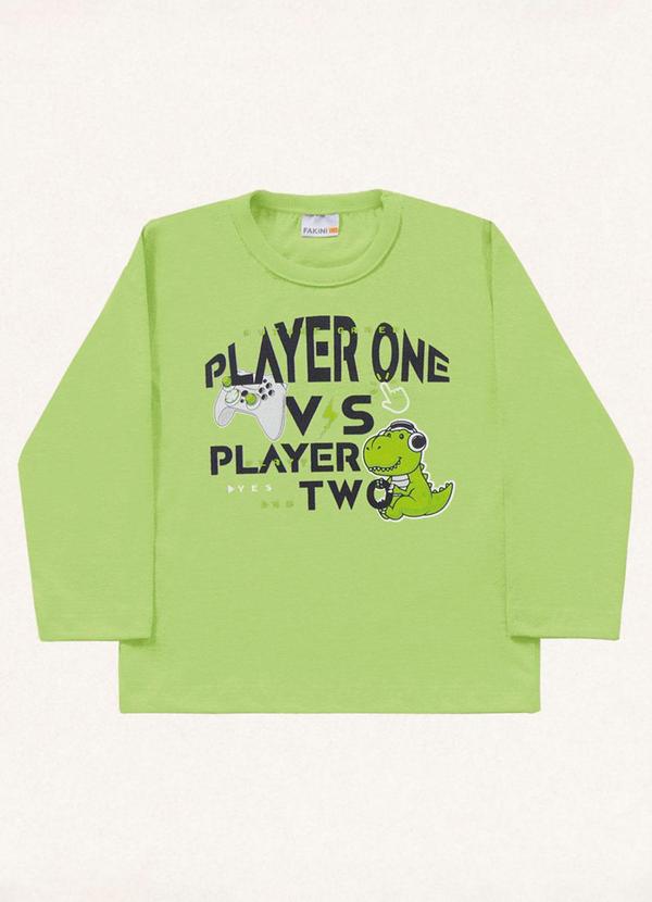 Fakini Kids - Camiseta Manga Longa Verde