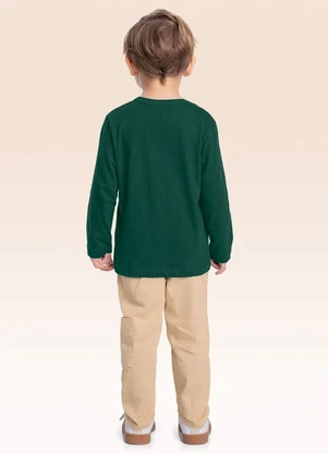 Fakini Kids - Camiseta Manga Longa Verde - FAKINI KIDS