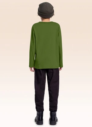 Fakini Kids - Camiseta Manga Longa Verde - FAKINI KIDS