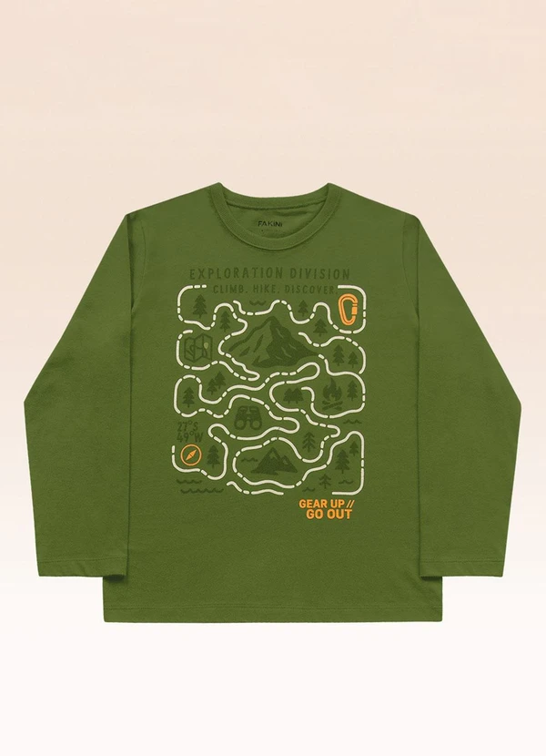 Fakini Kids - Camiseta Manga Longa Verde 3