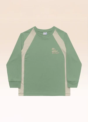 Fakini Kids - Camiseta Manga Longa Verde - FAKINI KIDS