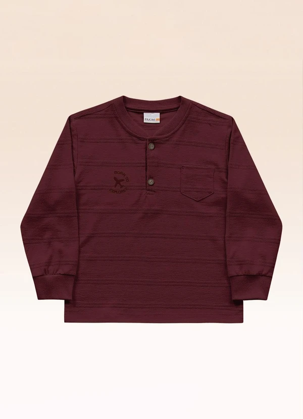 Fakini Kids - Camiseta Manga Longa Vermelho