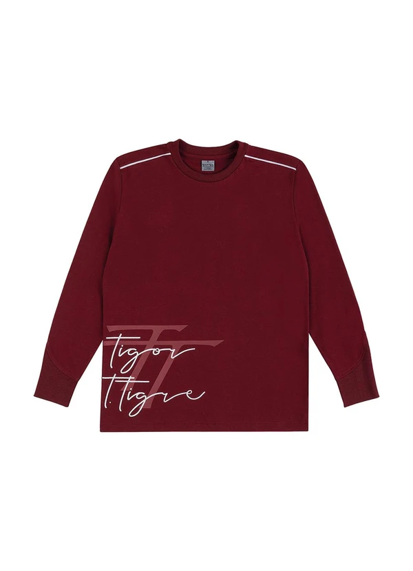 Tigor T Tigre - Camiseta Manga Longa Vermelho