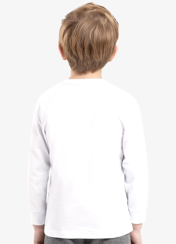 Rovi Kids - Camiseta Menino Manga Longa Básica Branco 2